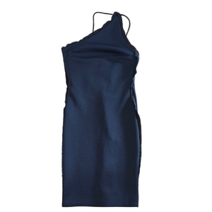 Topshop One-Shoulder Navy Blue Black Dress Size 4